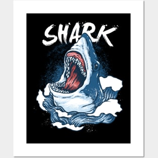 Monster Shark design Posters and Art